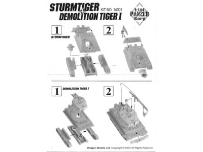 Panzer Korps No 1 Sturmtiger + Demolition Tiger 1