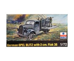 German Truck Opel Blitz with A.A. Flak 38