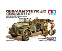 German Steyr Type 1500A/01 & Africa Corps Infantry At Rest