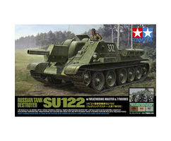 Russian Tank Destroyer SU122 w/ weathering master & 7 figures
