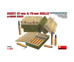 Soviet 57-mm and 76-mm Shells with ammo boxes