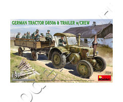 GERMAN TRACTOR D8506 & TRAILER w/CREW